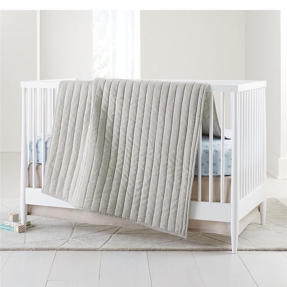 Crate & Barrel Linen Crib skirt crate & Kids - Picture 2 of 6